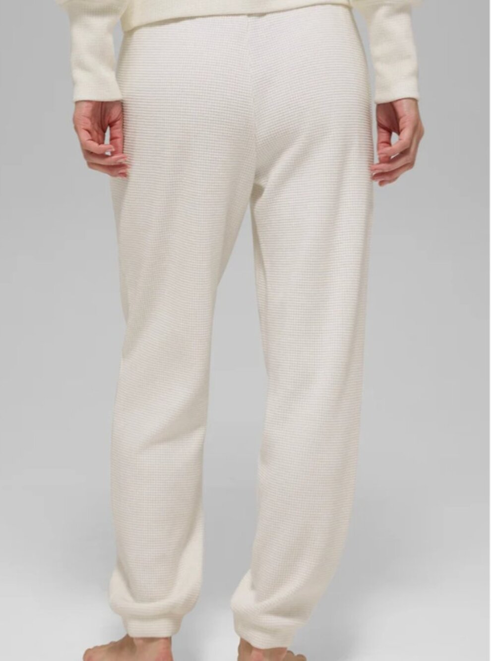 Alo Yoga Waffle Weekend Escape Jogger in Ivory - Picture 2 of 6